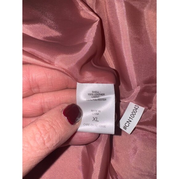 NWT Soft Blush Pink Suede Double Breasted Trench Coat Leather Luxe Designer City - Picture 9 of 16